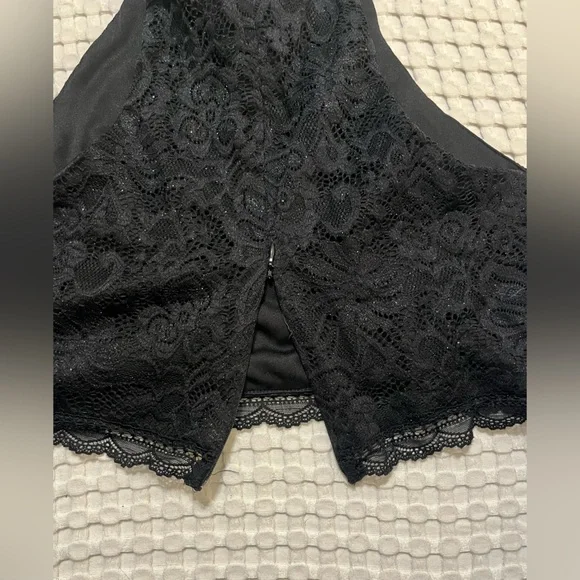 BCX Black Lace Halter Top - Picture 3 of 4